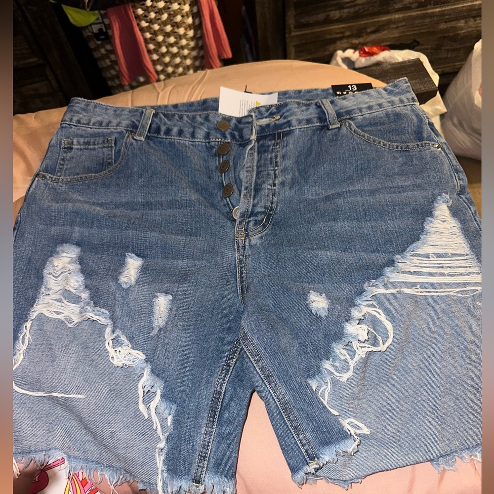 Denim Ripped shorts
